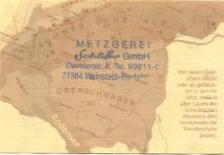 Weinstadt-Beutelsbach - Schäfer, Metzgerei GmbH, Daimlerstr. 8 - 16./17.6.2007 - 1 Euro