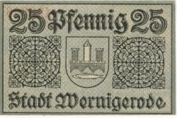 Wernigerode - Stadt - 12.7.1918 - 25 Pfennig