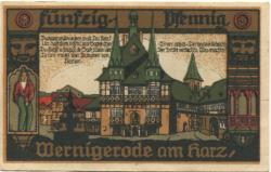 Wernigerode - Stadt - 20.10.1920 - 50 Pfennig