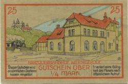Wernigerode - Nordhausen-Wernigeroder Eisenbahngesellschaft - 1.3.1921 - 25 Pfennig