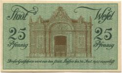 Wesel - Stadt - 1919 - 30.9.1921 - 25 Pfennig