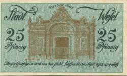Wesel - Stadt - 1920 - 30.9.1921 - 25 Pfennig
