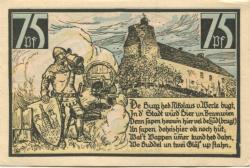 Wesenberg - Stadt - 1.7.1921 - 31.12.1921 - 75 Pfennig 