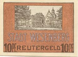 Wesenberg - Stadt - 31.5.1922 - 10 Pfennig 