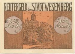 Wesenberg - Stadt - 31.5.1922 - 25 Pfennig 