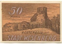 Wesenberg - Stadt - 31.5.1922 - 50 Pfennig 