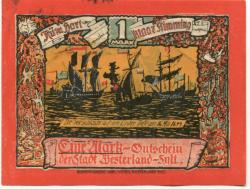 Westerland (heute: Gemeinde Sylt) - Stadt - 14.3.1920 - 1 Mark