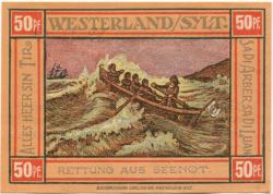 Westerland (heute: Gemeinde Sylt) - Stadt - 1921 - 50 Pfennig