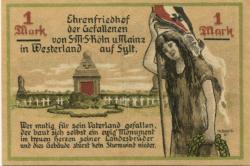 Westerland (heute: Gemeinde Sylt) - Verein der Krieger und Kampfgenossen - 1.7.1921 - 1 Mark