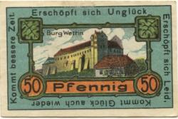 Wettin - Stadt - 15.3.1921 - 50 Pfennig
