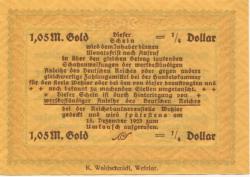 Wetzlar - Handelskammer des Kreises - 6.11.1923 - .1.05 Gold-Mark