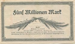 Wiesbaden - Kreis - August 1923 - 5 Millionen Mark