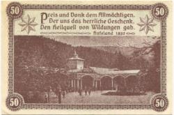 Wildungen (Bad) - Stadt - 18.10.1918 - 50 Pfennig