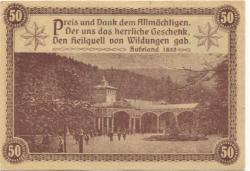 Wildungen (Bad) - Stadt - 25.3.1920 - 50 Pfennig 