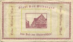Wildungen (Bad) - Stadt - 15.8.1923 1 Million Mark