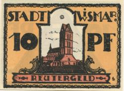 Wismar - Stadt - - 31.12.1921 - 10 Pfennig 
