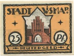 Wismar - Stadt - - 31.12.1921 - 25 Pfennig 