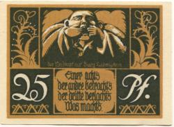 Witzenhausen - Vereinigung zur Erhaltung der Jugend-Burg Ludwigstein eV - 4.4.1921 - 4.4.1922 - 25 Pfennig