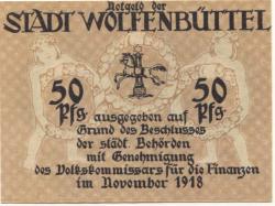 Wolfenbüttel - Stadt - November 1918 - 50 Pfennig