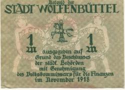 Wolfenbüttel - Stadt - November 1918 - 1 Mark