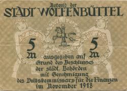 Wolfenbüttel - Stadt - November 1918 - 5 Mark