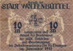 Wolfenbüttel - Stadt - November 1918 - 10 Mark