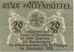 Wolfenbüttel - Stadt - November 1918 - 20 Mark