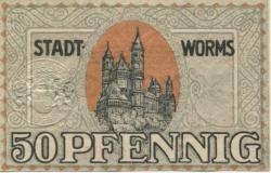 Worms - Stadt - 30.8.1919 - 50 Pfennig