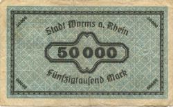 Worms - Stadt - 26.6.1923 - 50000 Mark