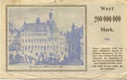 Worms - Stadt - 26.6.1923 - 200 Millionen Mark