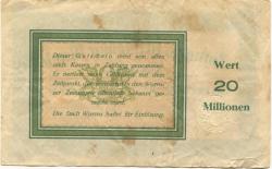 Worms - Stadt - 26.6.1923 - 20 Millionen Mark