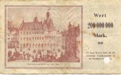 Worms - Stadt - 15.10.1923 - 1.4.1924 - 200 Millionen Mark