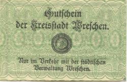 Wreschen (heute: PL-Wrzesnia) - Stadt - - 1.4.1920 - 10 Pfennig
