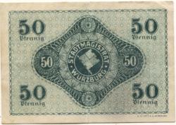 Würzburg - Stadt - - 1.7.1918 - 50 Pfennig