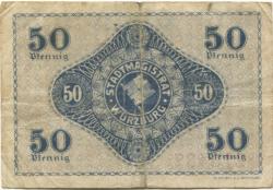 Würzburg - Stadt - - 1.1.1919 - 50 Pfennig