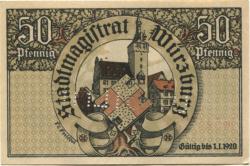 Würzburg - Stadt - - 1.1.1920 - 50 Pfennig