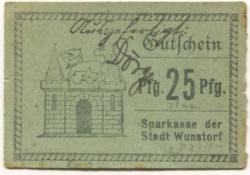 Wunstorf - Sparkasse der Stadt - - 1.4.1921 - 25 Pfennig