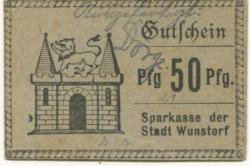 Wunstorf - Sparkasse der Stadt - - 1.4.1921 - 50 Pfennig