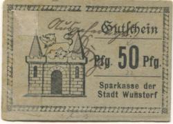 Wunstorf - Sparkasse der Stadt - - 1.4.1921 - 50 Pfennig