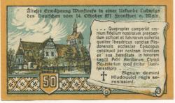 Wunstorf - Sparkasse der Stadt - 15.11.1920 - 1.4.1922 - 50 Pfennig