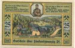 Wurzbach - Gemeinde - 1.7.1921 - 25 Pfennig