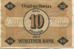 Wurzen - Wurzener Bank - -- - 10 Pfennig