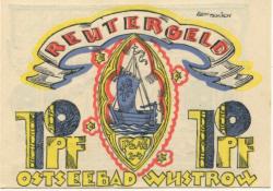 Wustrow - Badeverwaltung - - 28.2.1922 - 10 Pfennig 