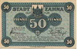 Zahna - Stadt - 1.6.1920 - 50 Pfennig 