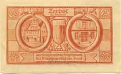 Zerbst - Stadt - 1.7.1921 - 25 Pfennig