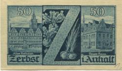 Zerbst - Stadt - 1.7.1921 - 50 Pfennig