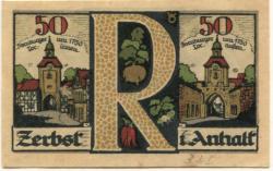 Zerbst - Stadt - 1.7.1921 - 50 Pfennig