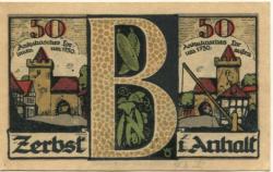 Zerbst - Stadt - 1.7.1921 - 50 Pfennig