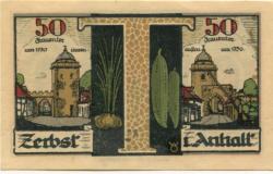 Zerbst - Stadt - 1.7.1921 - 50 Pfennig