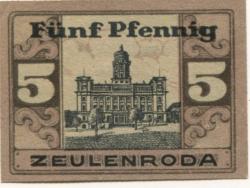 Zeulenroda - Stadt - - 1.1.1920 - 5 Pfennig